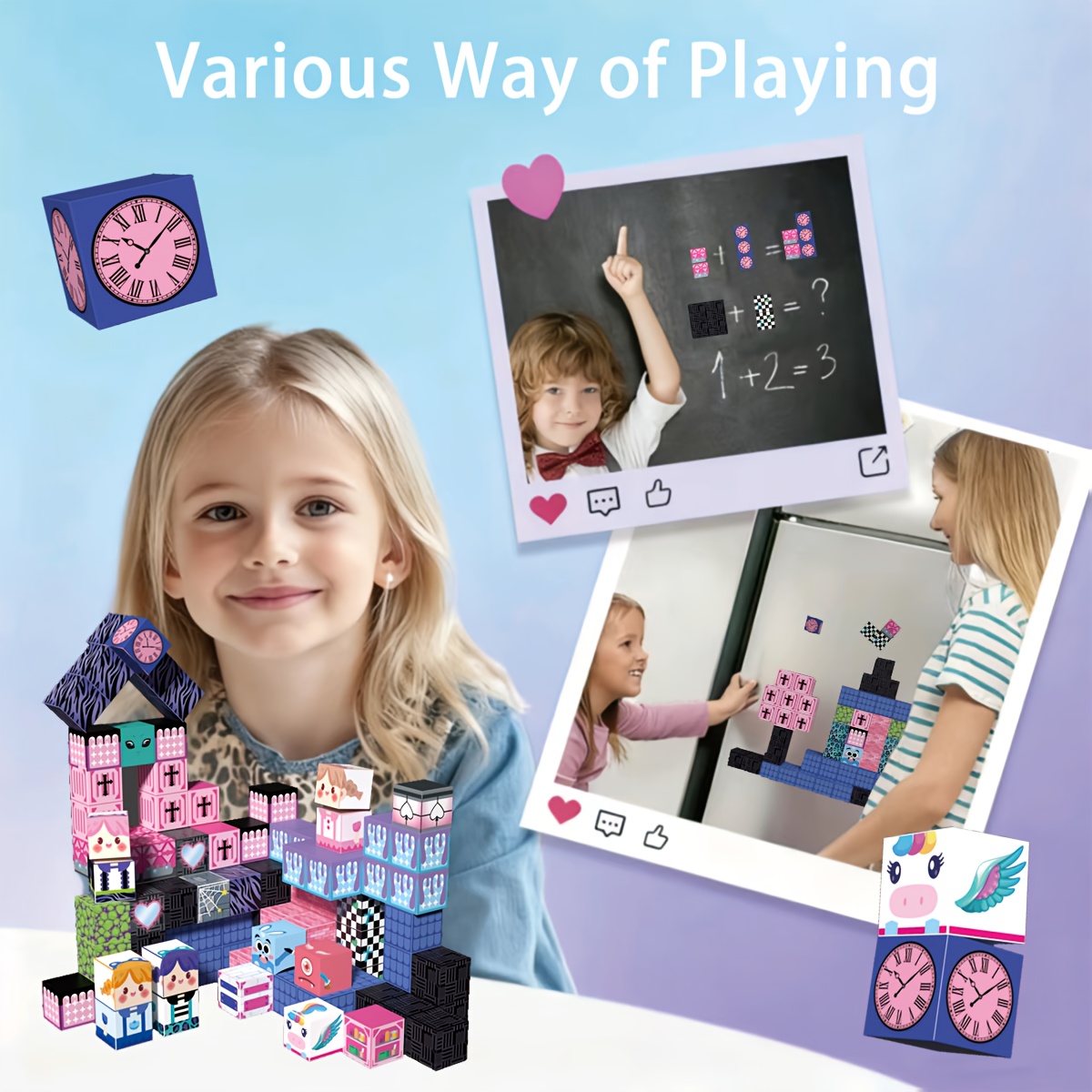 100pcs Magnetic Building Blocks Stacking Set